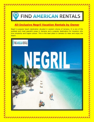 All-Inclusive Negril Vacation Rentals by Owner