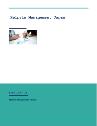 Relevant information about Helprin Management Tokyo, Japan