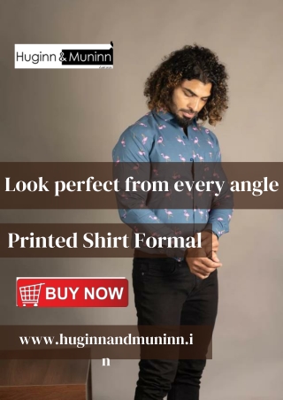 Printed Shirt Formal,Black and White Check Shirt for Men - Huginn and Muninn