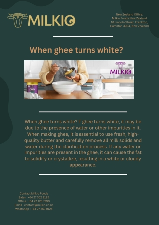 when ghee turns white