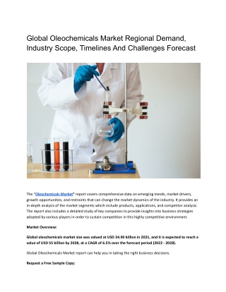 Global Oleochemicals Market