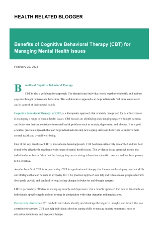 benefits-of-cognitive-behavioral