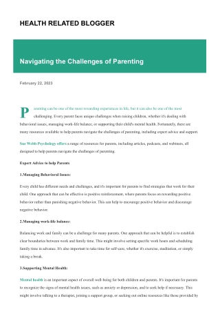 Navigating the Challenges of Parenting