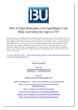 How 8 Digit disneyplus.com loginbegin Code Help Activating the App on TV