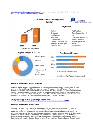 Password Management Market -Global Forecast and Analysis (2022-2029)