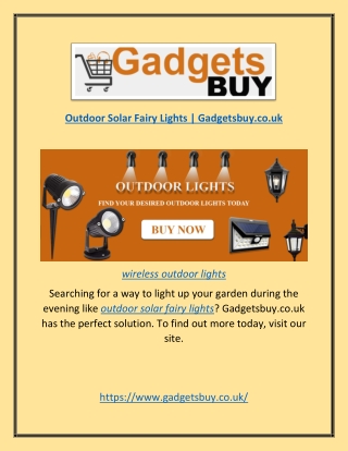 Outdoor Solar Fairy Lights | Gadgetsbuy.co.uk