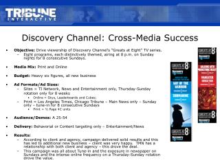 Discovery Channel: Cross-Media Success