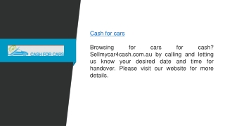 Cash for Cars  Sellmycar4cash.com.au