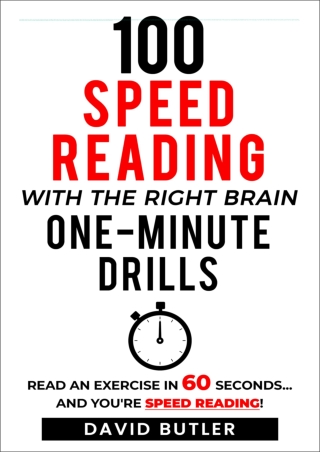 (PDF/DOWNLOAD) 100 Speed Reading with the Right Brain One-Minute Drills: Read an