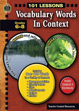 DOWNLOAD/PDF  Vocabulary Words in Context: Grade 6-8 (101 Lessons)