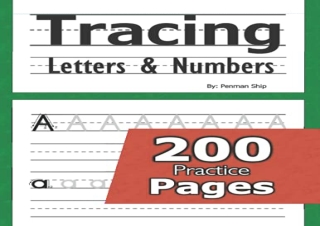 download Tracing Letters and Numbers : 200 Practice Pages: Workbook for Preschoo