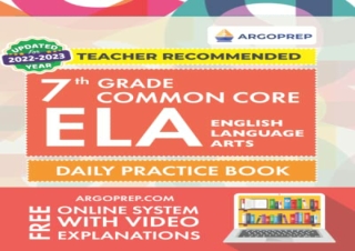 (PDF BOOK) 7th Grade Common Core ELA (English Language Arts): Daily Practice Wor