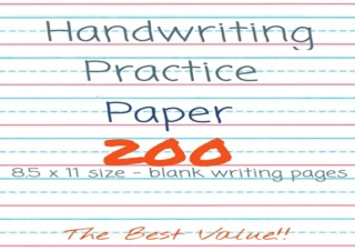 download Handwriting Practice Paper for Kids: Dotted lined notebook for kids, 20