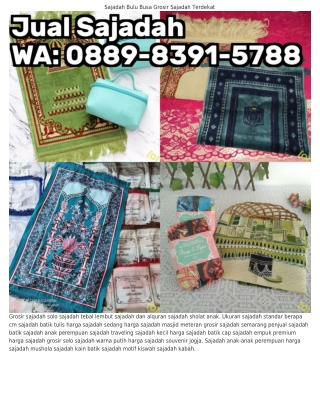 Ô88ᑫ•83ᑫ1•5ᜪ88 (WA) Sajadah Mewah Sajadah 40 Harian