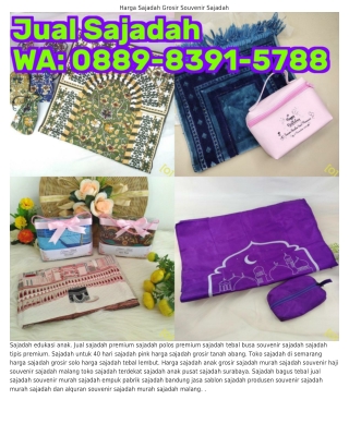 ౦88ᑫ~83ᑫ1~5788 (WA) Toko Sajadah Di Semarang Sajadah Ajaib