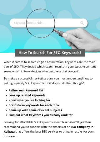 How To Search For SEO Keywords?