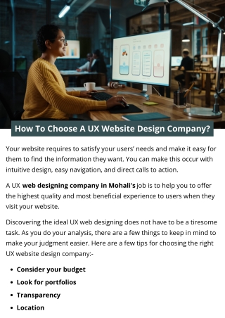 How To Choose A UX Website Design Company?