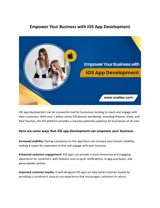 Empower Your Business with iOS App Development