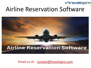 Airline Reservation Software