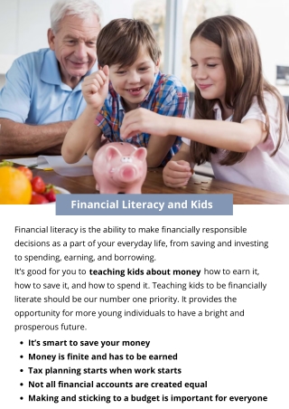 Financial Literacy and Kids