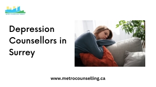 Depression Counsellors in Surrey