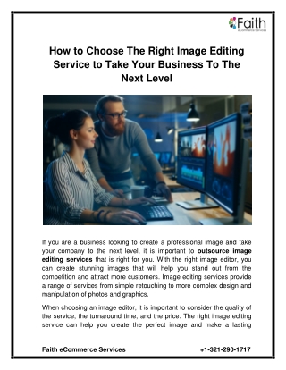 How to Choose The Right Image Editing Service to Take Your Business to The Next Level