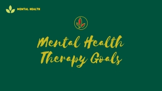 Mental Health Therapy Goals