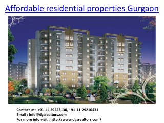 Affordable residential properties Gurgaon