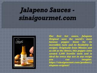 Jalapeno Sauces - sinaigourmet.com