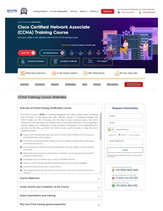 Certified CCNA training course| Best training for CCNA