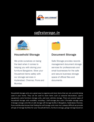 SAFE STORAGE