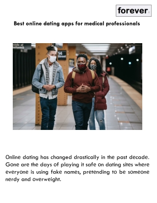 Best online dating apps for medical professionals
