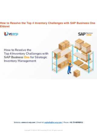 How to Resolve the Top 4 Inventory Challenges with SAP Business One Eldoret?