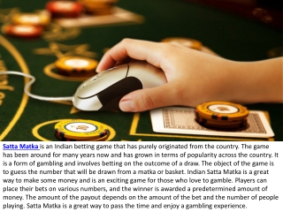 Satta Matka Play for Real Money Online