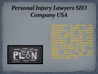 Personal Injury Lawyers SEO Company USA