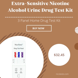 Extra-Sensitive Nicotine Alcohol Urine Drug Test Kit