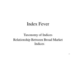 Index Fever