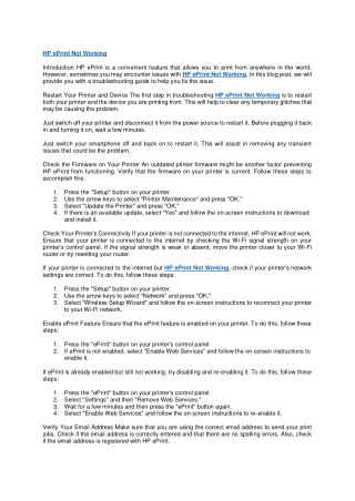 HP ePrint Not Working (2)