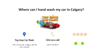 Where can I hand wash my car in Calgary?