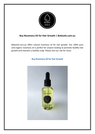 Buy Rosemary Oil for Hair Growth  Bobooils.com.au