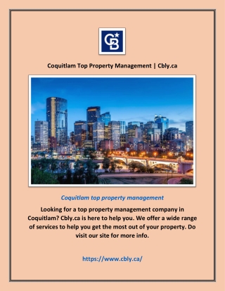 Coquitlam Top Property Management | Cbly.ca