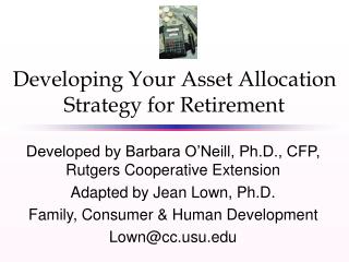 Developing Your Asset Allocation Strategy for Retirement