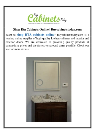 Shop Rta Cabinets Online | Buycabinetstoday.com