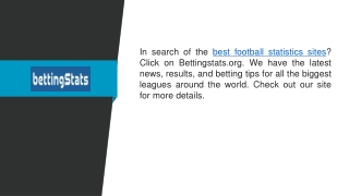 Best Football Statistics Sites  Bettingstats.org