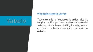 Wholesale Clothing Europe  Yabelo.com