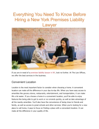 New york premises liability lawyer
