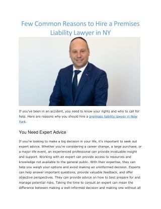 Premises liability lawyers new york