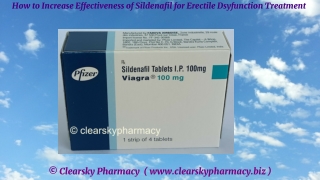 How to Increase Effectiveness of Sildenafil for Erectile Dsyfunction Treatment