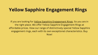 Yellow Sapphire Engagement Rings