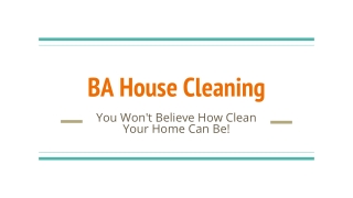 BA House Cleaning  Carpet Сleaning Oakland CA